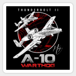 A-10 Thunderbolt II Warthog subsonic attack aircraft nicknamed Hog Us Air Force Fighterjet Sticker